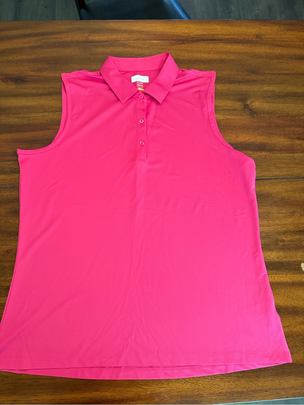 Greg Norman Collared Sleeveless Polo Tank Top in Hot Pink